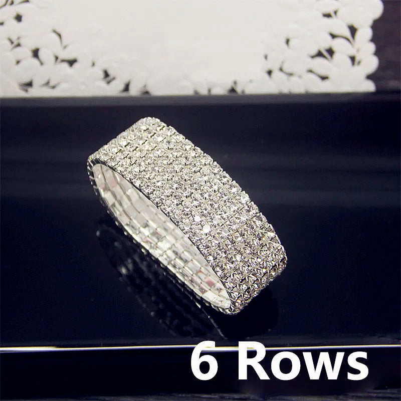 Elegant White Crystal Bracelet - AAA CZ Zircon Elastic Design