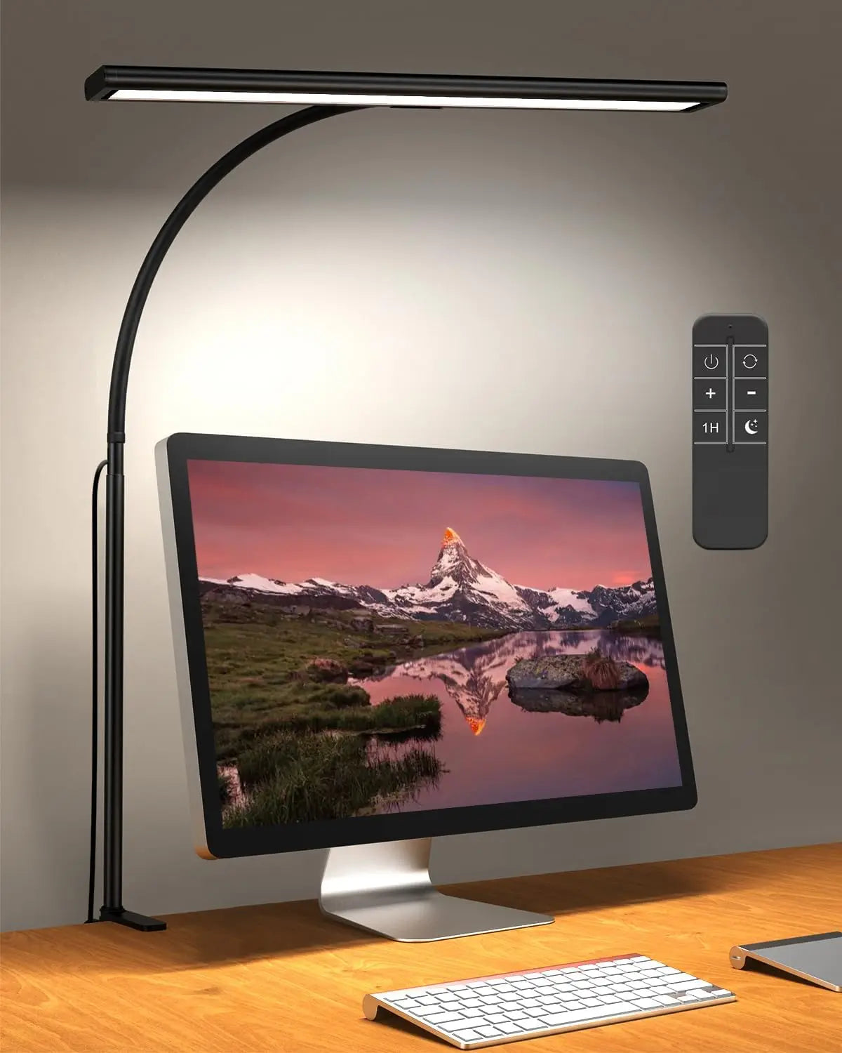 Premium LED Desk Lamp with Clamp - Eye-Caring & Dimmable
