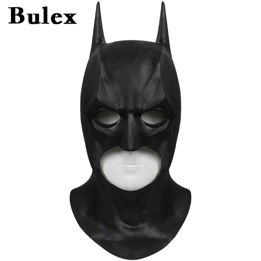 bat cosplay mask - realistic black latex mask for halloween and costume parties